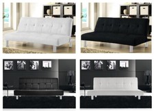DIVANO LETTO 3 POSTI RECLINABILE SALOTTO ECOPELLE O MICROFIBRA SOFA 4 COLORI ITA