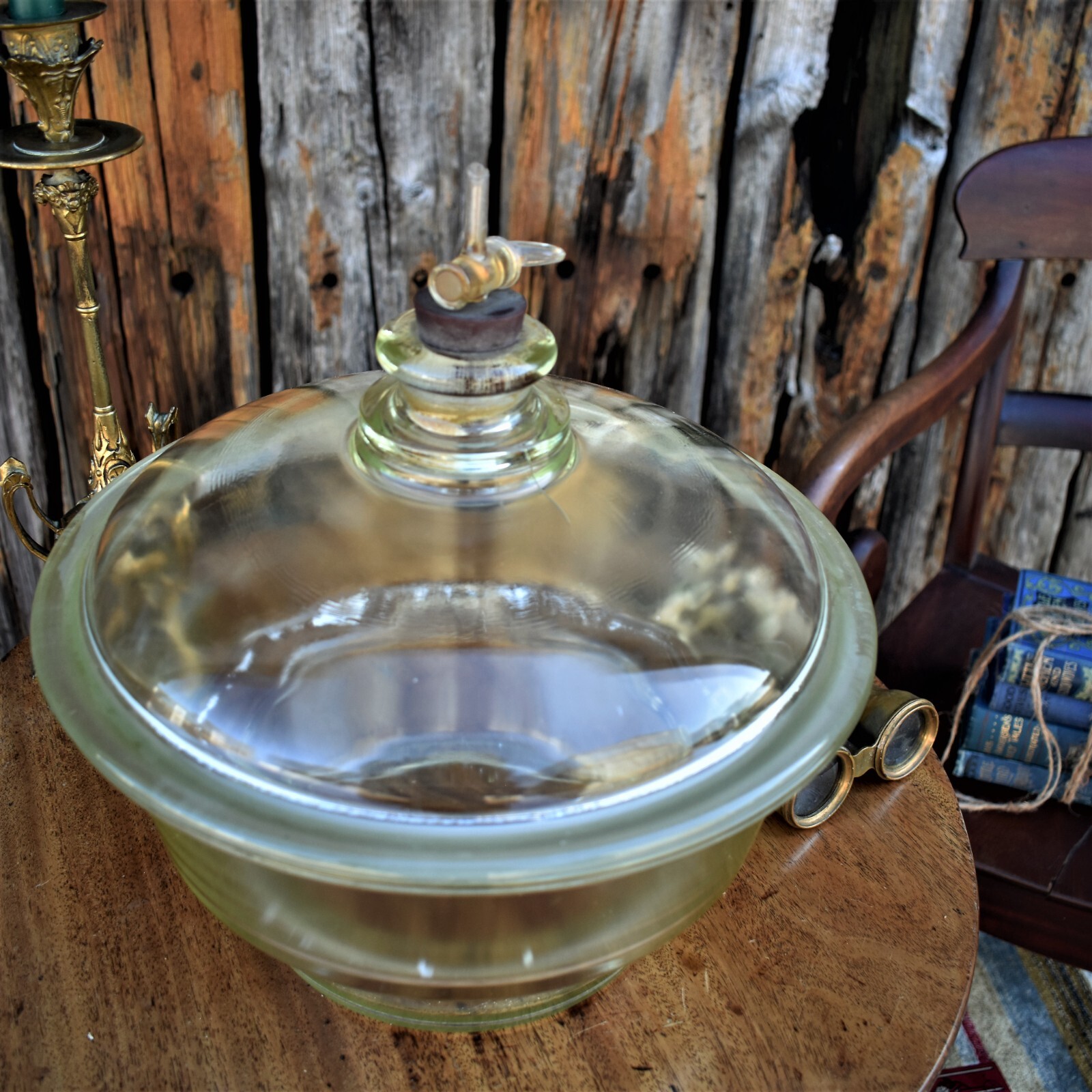 Antique Vintage Baird & Tatlock Apothecary Laboratory Vacuum Desiccator