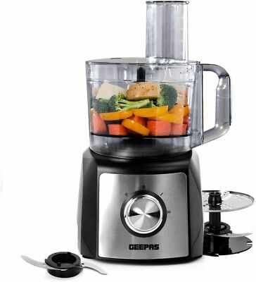 Geepas 1200W Küchenmaschine Mixer Zerkleinerer Reibe Teig Mixer Zerkleinerer 2 Geschwindigkeiten