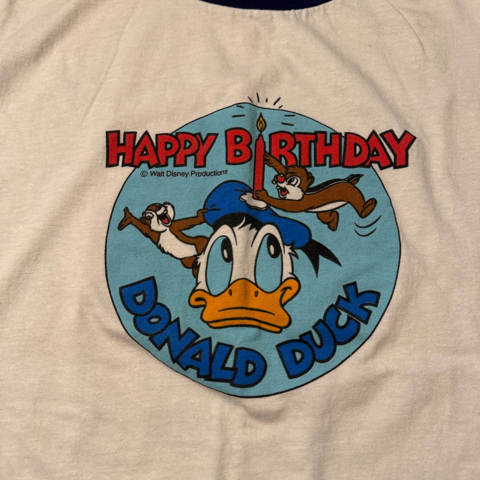 ALTRA T shirt picnic estivo Disney DISNEYLAND 1984 cast grande compleanno Paperino