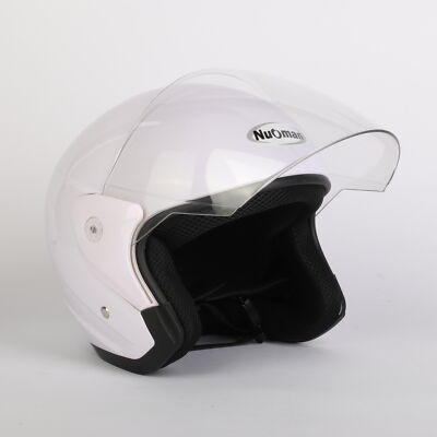 Motorradhelm Jethelm Sturzhelm Helm Rollerhelm einstellbar 55cm~60cm Weiß Neu DE