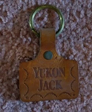 Vintage YUKON JACK Leather 1975 Keychains Collectible LIQUOR PROMOTION & Back