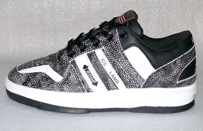 World OF Troop ICE Lamb Leder Herren Schuhe Freizeit Boots 41,5 UK7,5 Black Whit