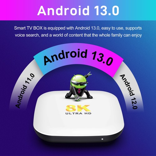 H96 Max M2 Android 13 TV Box 4G 32G/64G RK3528 WiFi6 1000M H.265 4K HDR TV Box - Picture 11 of 17
