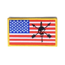 US Flag Special Forces Embroidered Patch Large CAG SF Green Berets - Hook & Loop