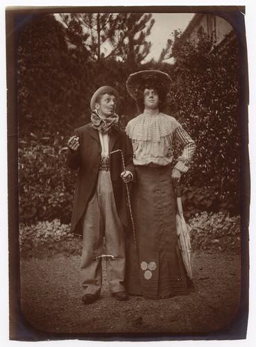 Rare French Queer portrait: drag, early LGBT history, albumen photo c. 1880 - 第 1/5 張圖片