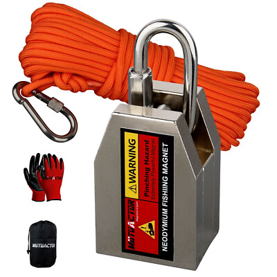 Strong Three Sided Fishing Magnet Kit Combined 1200BLS N52 Metal Hunting