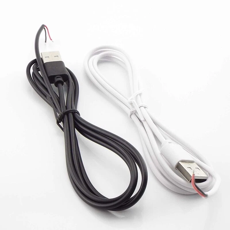 5V DC 2pin 1M USB Connector power supply LED light on/off Switch button Cable - Image 3 of 4
