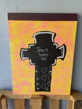 Original Hand Painting Acrylic on Canvas “Jesus Loves Me”