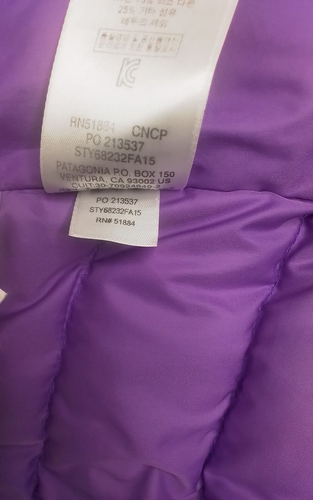 Patagonia Down Jacket Girl's Large (12) Purple Puffer #J2241 - Picture 11 of 20