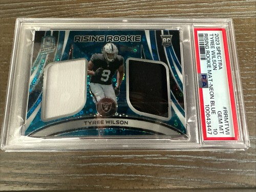 2023 Panini Spectra Tyree Wilson Rising Rookie Neon Blue Prizm /50 PSA 10 🔥