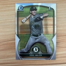 2023 Bowman Chrome Cole Miller 1st Refractor Oakland Athletics #BDC-51