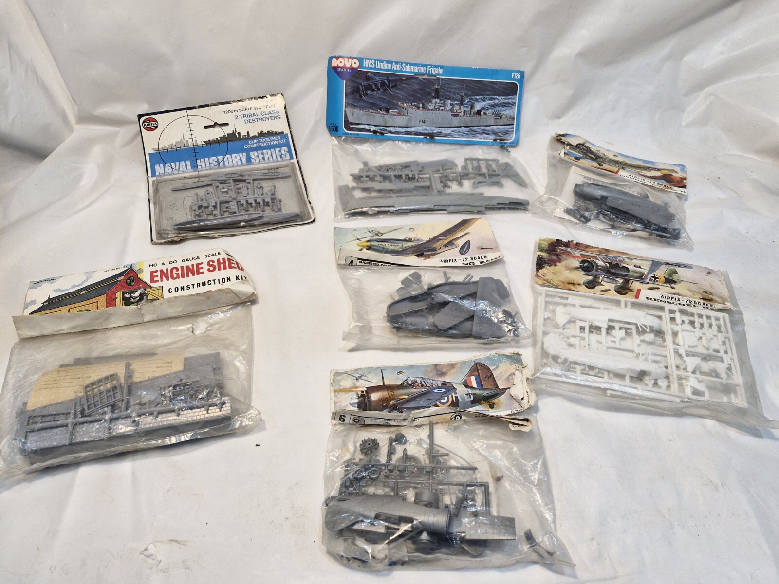 Airfix model kits job lot Boats, Aeroplanes Engine shed Novo Sea kits