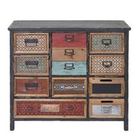 Apotheker-Schrank MCW-A43, Kommode, Tanne Massiv Shabby-Look 84X90X32Cm