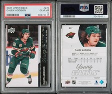 CALEN ADDISON 2021-22 Upper Deck Young Guns Rookie Card RC PSA 10 Gem Mint. rookie card picture