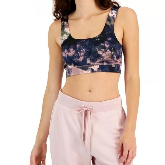 Jenni Women's Square-Neck Bralette in Fall Tie-dye Size Medium NEW