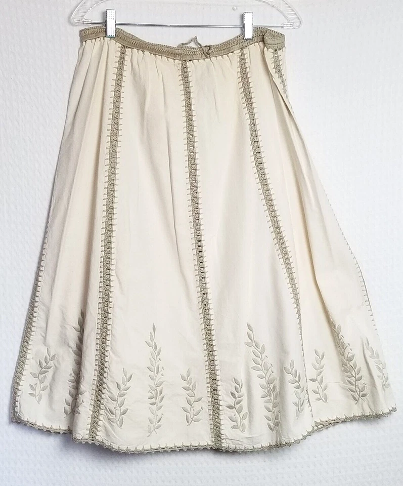 Vintage J.M. Conjunto de Vestido Floral Rosa Para Mujer Beige Bordado a Mano Crochet Talla L Foto 4 de 4