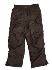 Girls Brown Water/Wind Resistant Insulated Cargo Snow Pants