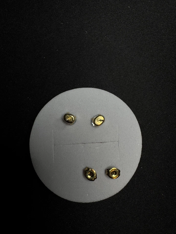 Parafusos ovais de água-marinha ouro sobre esterlina Ross Simons - Imagem 4 de 4