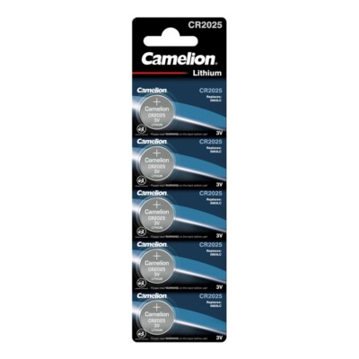 10x CR2025 Lithium Knopfzelle 3 Volt 150mAh ø20x2,5mm Camelion Blister