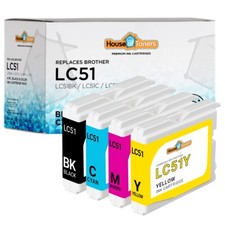 4PK LC51 LC-51 for Brother Ink Cartridges MFC-5860CN MFC-665CW MFC-685CW MFC-845