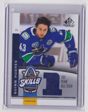 2020-21 UD SP GAME-USED ALL-STAR SKILLS FABIC QUINN HUGHES #AS1-QH CANUCKS