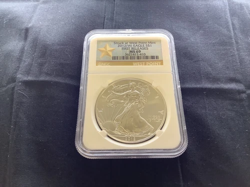 2012(W) $1 Silver Eagle NGC MS69 First Releases Struck at West Point Mint!