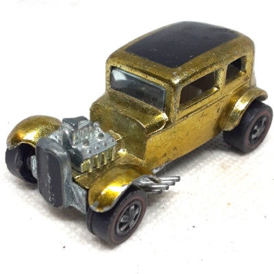 Hot Wheels Redline Classic 32 Ford Vicky 1968 Gold White Interior Made In USA
