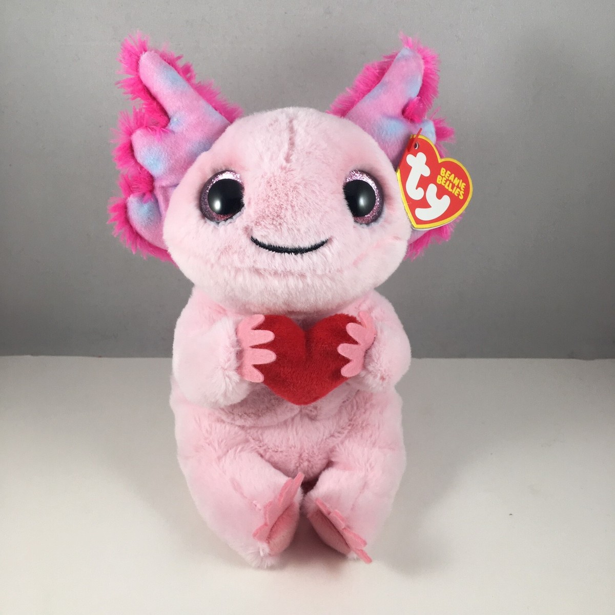 Ty Beanie Baby Bellies - LOCKY the 2024 Valentines Day Axolotl (6