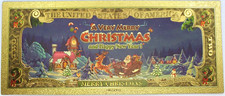Merry Christmas X-Mas Santa Holiday $2 Gold Foil Note Stocking Stuffer GFN87