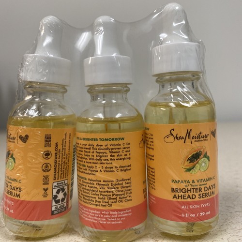 Pack Of 3 Shea Moisture Papaya & Vitamin C w/ Yuzu Lemon Brighter