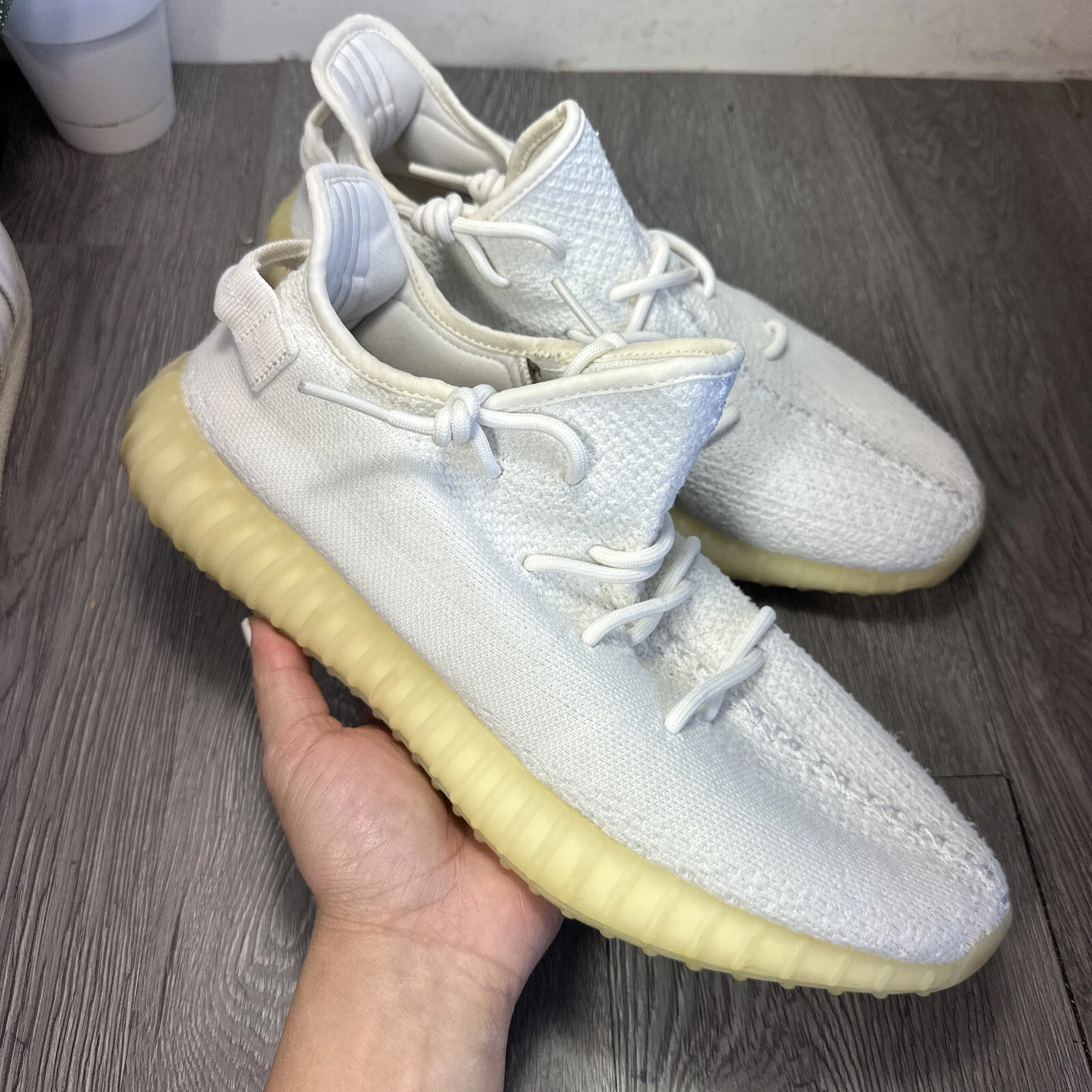 ADIDAS Yeezy Boost 350 V2 Triple White Cream White CP9366 Taglia 13