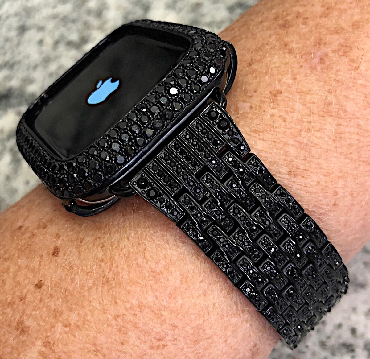 Apple Ultra 49mm Black bling lab Diamond Apple watch case +Apple