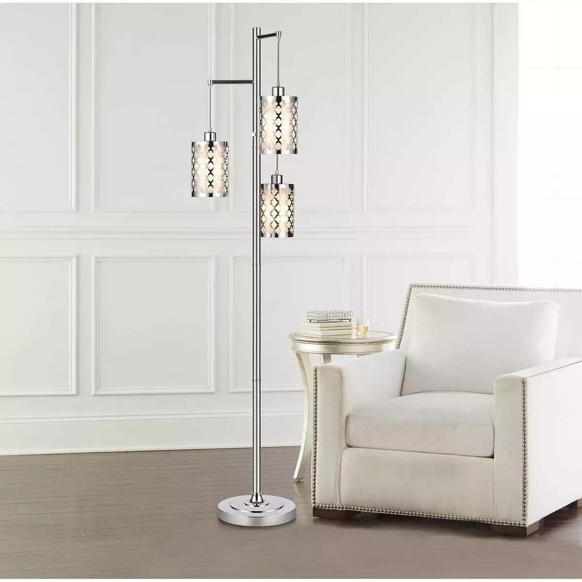 Bridgeport Artemis 3 Light Floor Lamp Silver