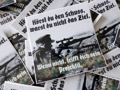 Aufkleber Scharfschütze Sniper Jagd 308. 8x57 7,62 K98 Mg42 Cal.50 