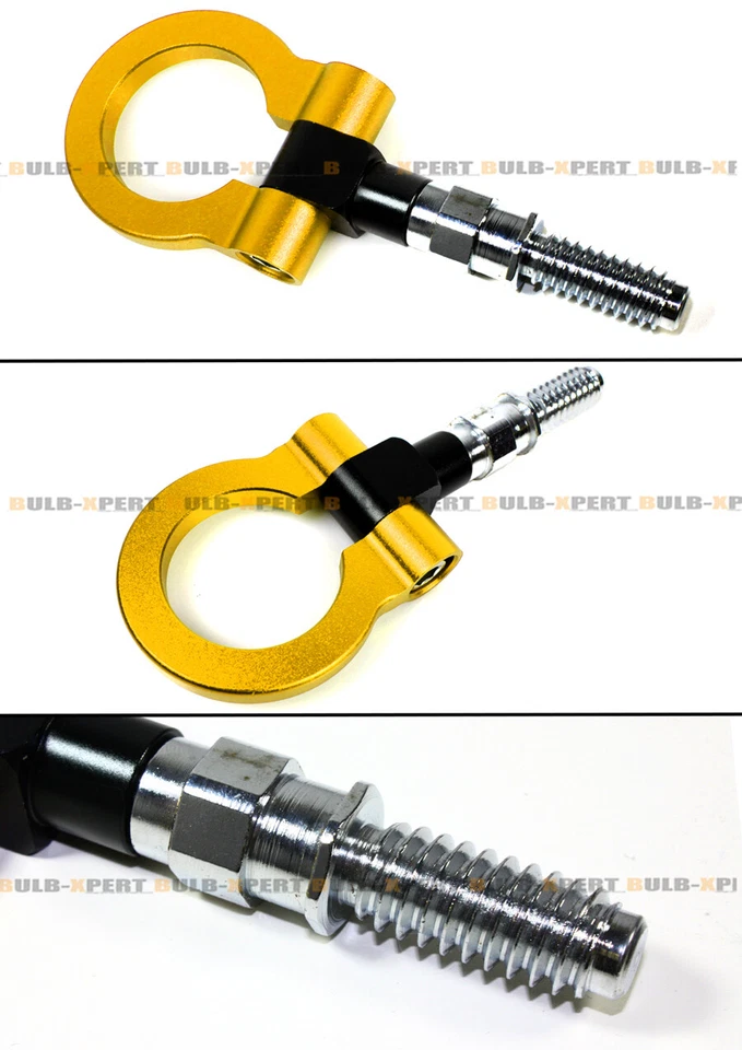 Para BMW E36 E46 E39 E38 E90 Z3 Mini Cooper Oro Anillo Plegable Tornillo Gancho de Remolque Foto 3 de 4