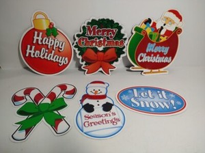 6X Christmas Holiday Refrigerator Magnet