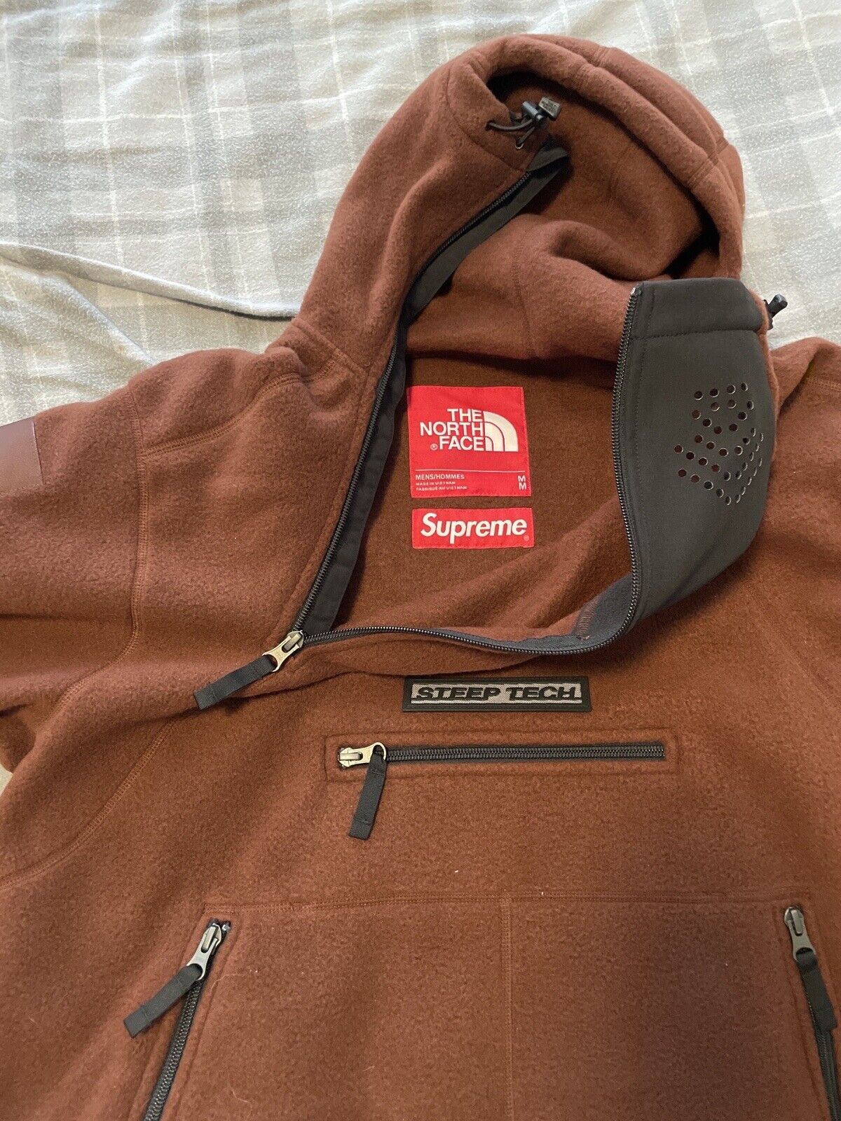 Supreme x The North Face steep tech fleece pullover brown | eBay
