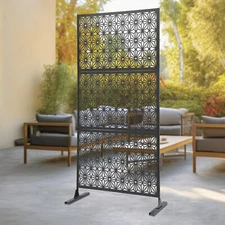 Privacy Screen, Privacy Screen Fence Panels, Decorative Privacy Screen Black