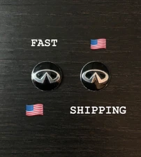 NEW INFINITY 2pcs - 14mm Key Fob Emblem Sticker Decal Logo Remote Badge USA