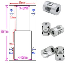Flexible Shaft Coupling Coupler Stepper Motor CNC 3D Printer 3 4 5 6.35 7 8 10mm