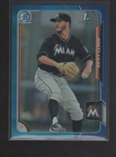 BRETT LILEK 2015 BOWMAN CHROME DRAFT BLUE REFRACTOR CARD #61  /150