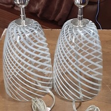 Thomas O'Brien - Set Of 2 Hand Blown Glass Lamps Without Lamp Shades