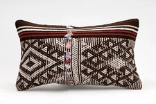 Decorative Pillow Cover, 12x20 in, Kilim Pillow, Turkish Pillow, Sofa Cushion