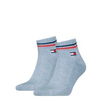 Tommy Hilfiger Unisex Quarter-Socken 2-Er Pack| Gr. 35/38 | Light Blue