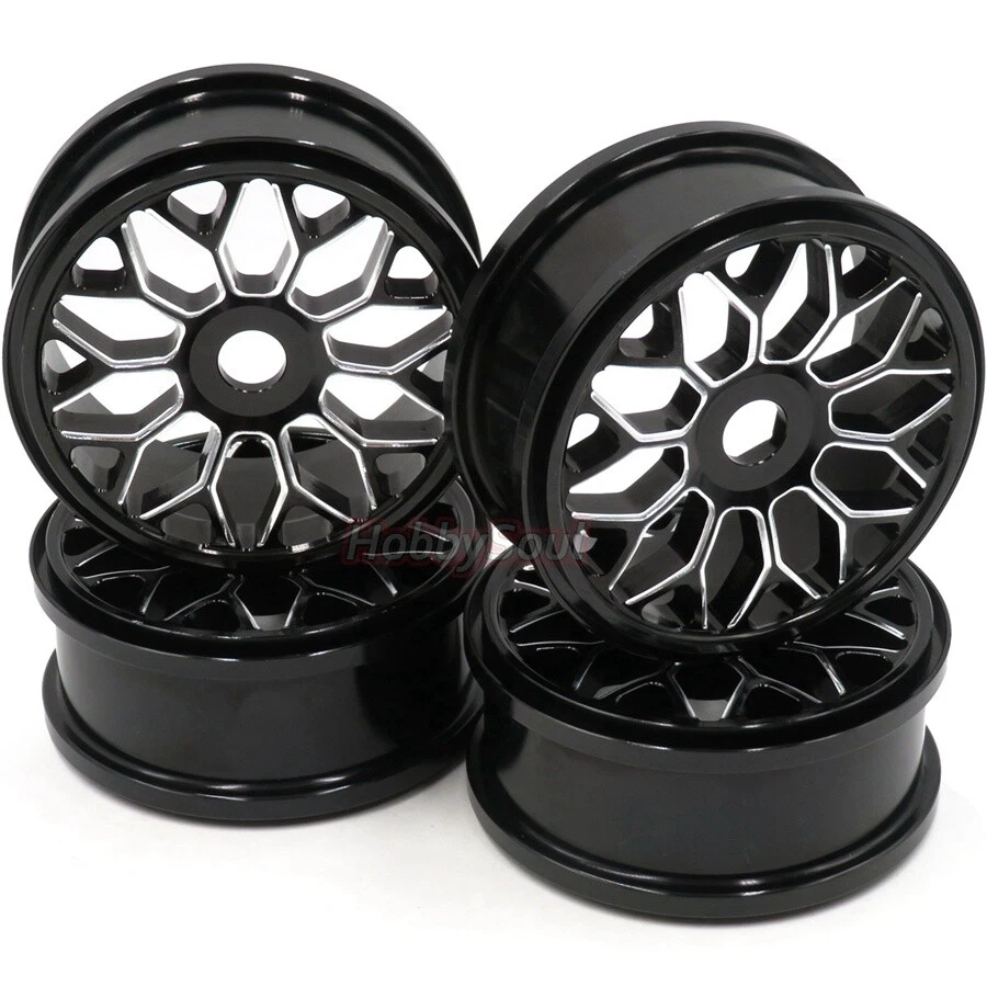 4pcs RC 1 8 Aluminum alloy Wheels Rims Hex 17mm For 1 8 Buggy On Road Tire Tyre