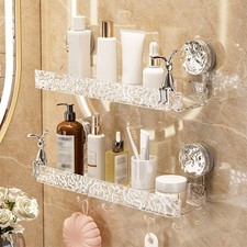 Wall Caddy Acrylic Clear No Drill Clear Triangle Storage Luxury Style Organizer