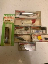WOW!! Lot of 8 CREEK CHUB lures in near MINT in Orignal Boxes!