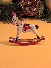 Doll House Vintage Minature Rocking Horse Muti Color Paint.