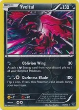 Yveltal - 78/146 - Pokemon XY Base Set Reverse Holo Rare Card LP